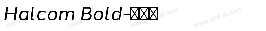 Halcom Bold字体转换